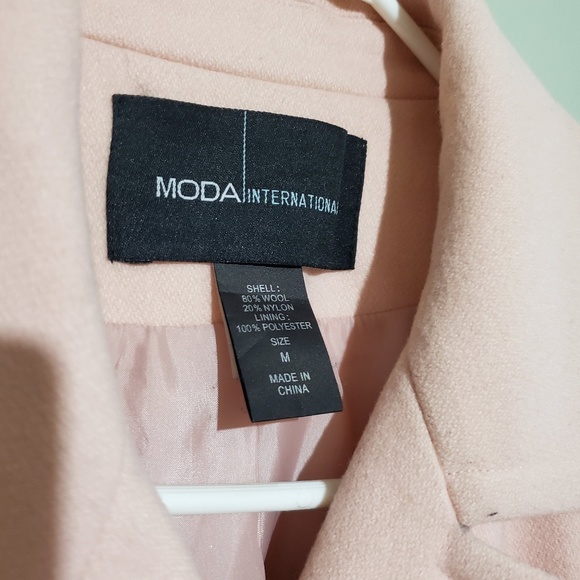 Moda International ° Pink Coat ° size M - Picture 4 of 6